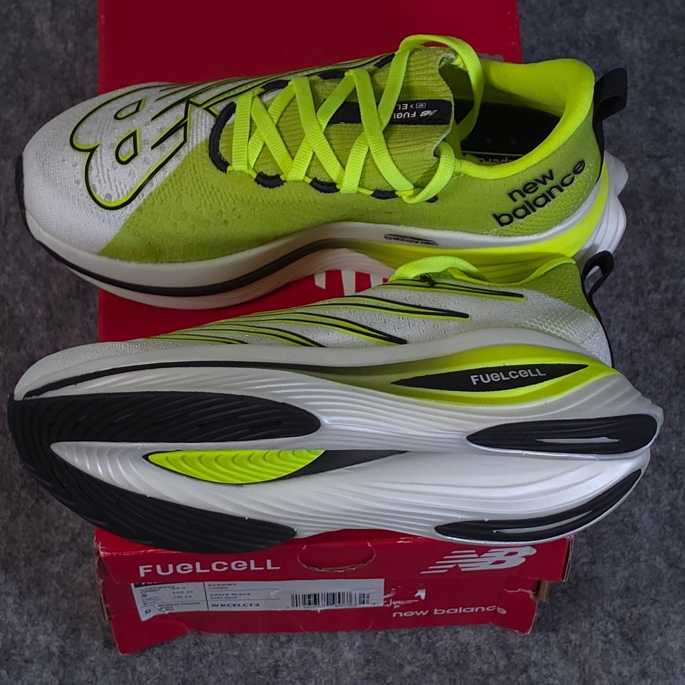 New Balance FuelCell SuperComp Elite v3 Womens 5 Wide Green Black WRCELCT3 Shoes